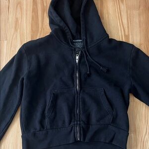 Brandy Melville Black Zip-Up Hoodie